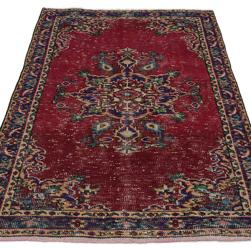 El Dokuma Vintage Halı - 102 cm x 160 cm - K0076895