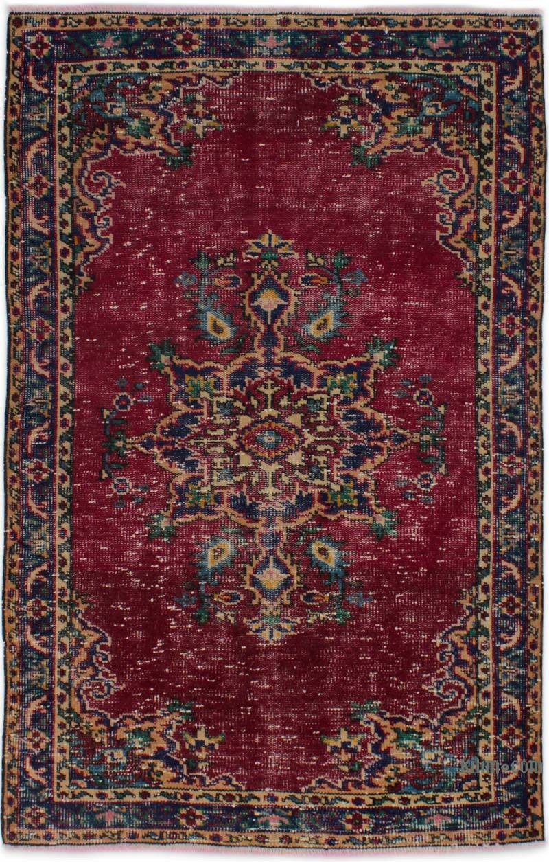El Dokuma Vintage Halı - 102 cm x 160 cm - K0076895