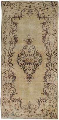 Alfombra Vintage Turca Anudada a Mano - 95 cm x 198 cm