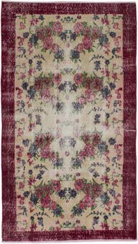 El Dokuma Vintage Halı - 110 cm x 190 cm