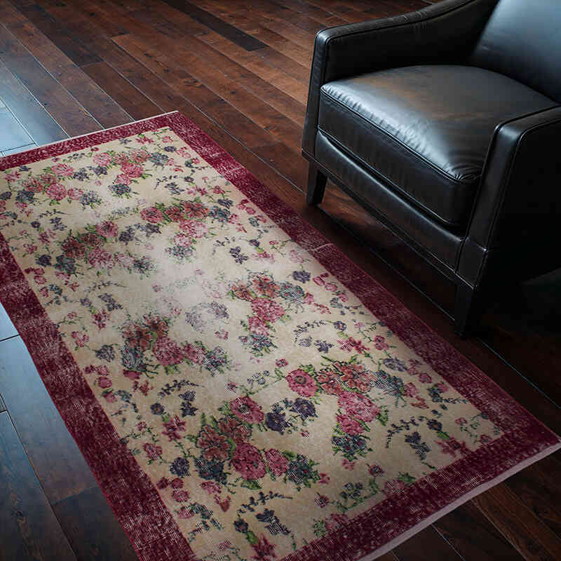 El Dokuma Vintage Halı - 110 cm x 190 cm - K0076897