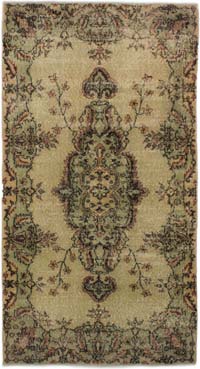 Vintage Turkish Hand-Knotted Rug - 3' 8" x 6' 11" (44" x 83")