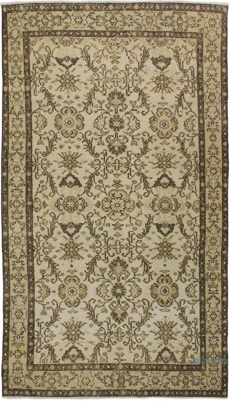 Alfombra Vintage Turca Anudada a Mano - 117 cm x 208 cm - K0076899