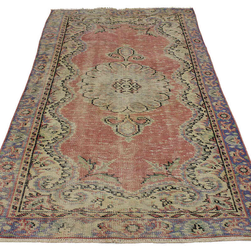 Alfombra Vintage Turca Anudada a Mano - 115 cm x 195 cm - K0076900