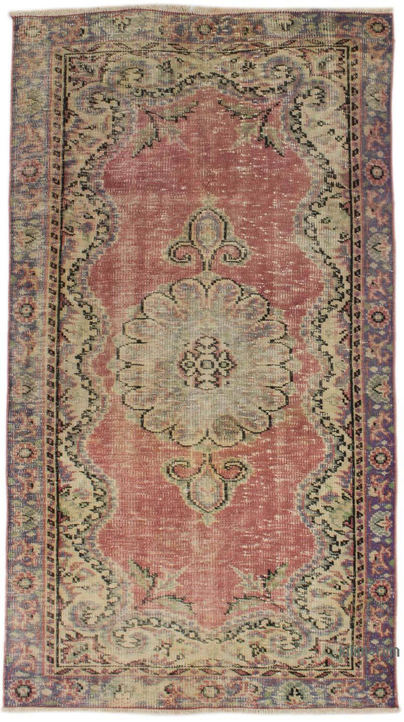 Alfombra Vintage Turca Anudada a Mano - 115 cm x 195 cm - K0076900
