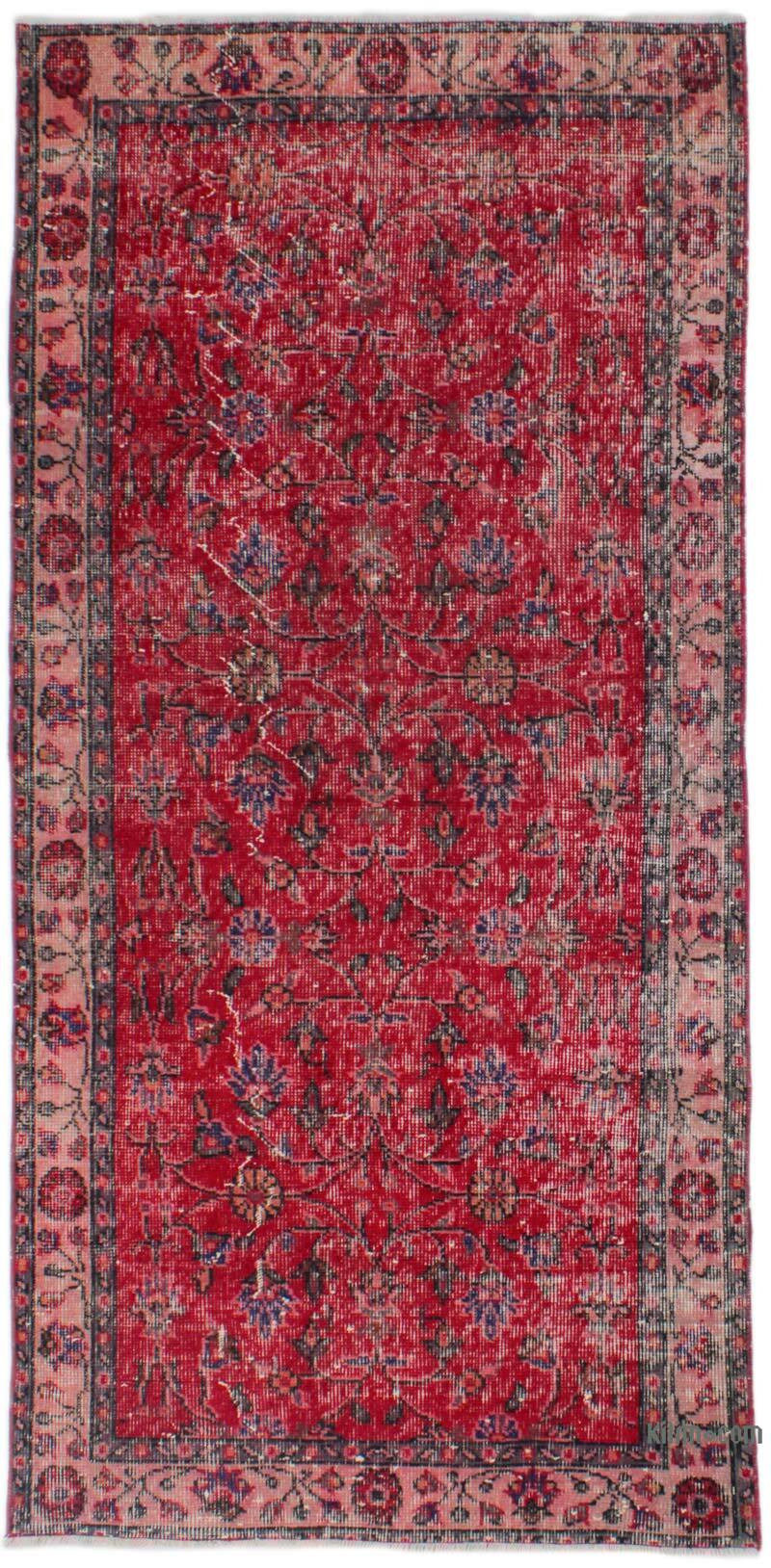 Alfombra Vintage Turca Anudada a Mano - 90 cm x 195 cm - K0076901