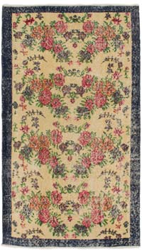 El Dokuma Vintage Halı - 90 cm x 165 cm