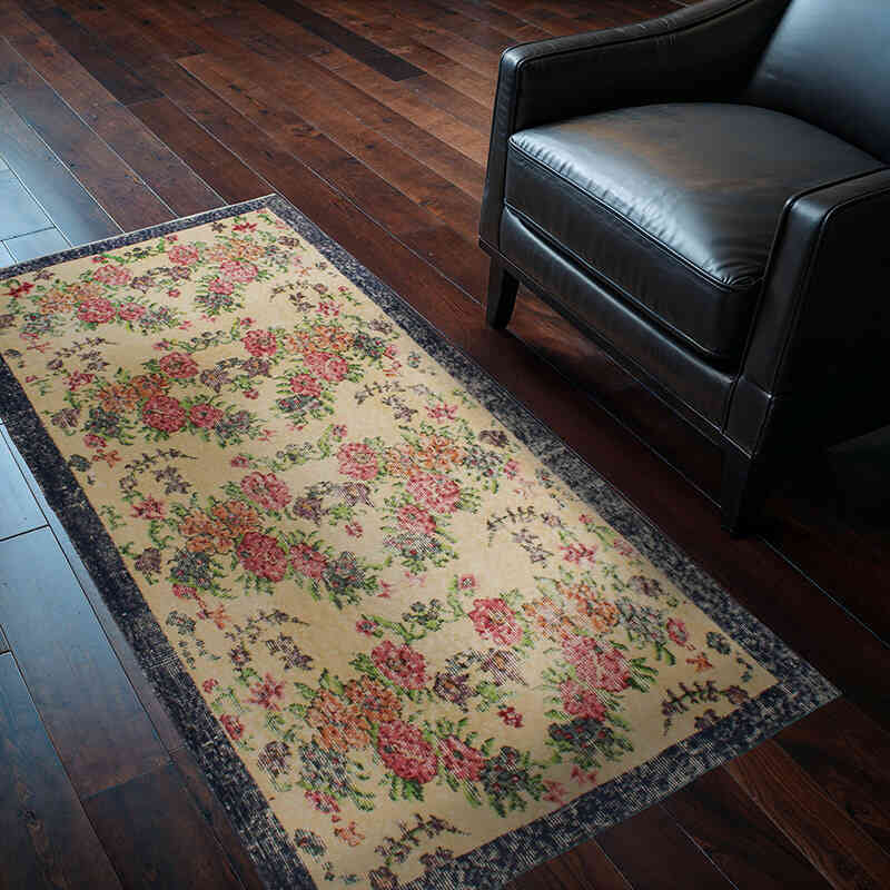 El Dokuma Vintage Halı - 90 cm x 165 cm - K0076902