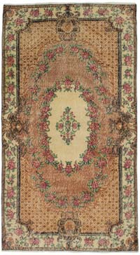 Vintage Turkish Hand-Knotted Rug - 3' 8" x 6' 11" (44" x 83")