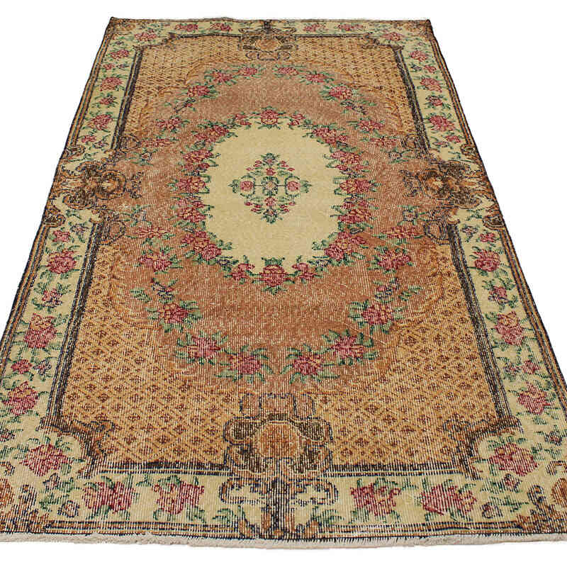 Vintage Turkish Hand-Knotted Rug - 3' 8" x 6' 11" (44" x 83") - K0076904