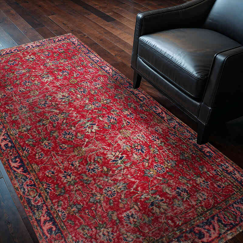 Vintage Turkish Hand-Knotted Rug - 3' 9" x 6' 10" (45" x 82") - K0076905