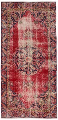 El Dokuma Vintage Halı - 87 cm x 182 cm