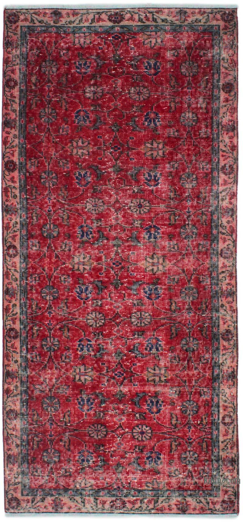 Vintage Turkish Hand-Knotted Rug - 3'  x 6' 8" (36" x 80") - K0076907