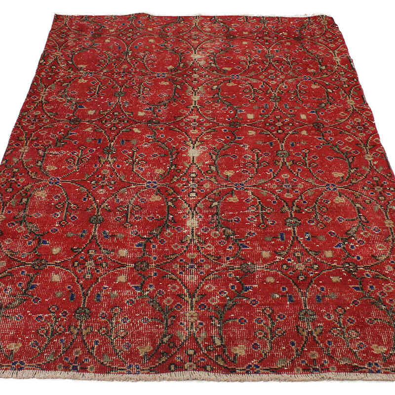 El Dokuma Vintage Halı - 118 cm x 188 cm - K0076910