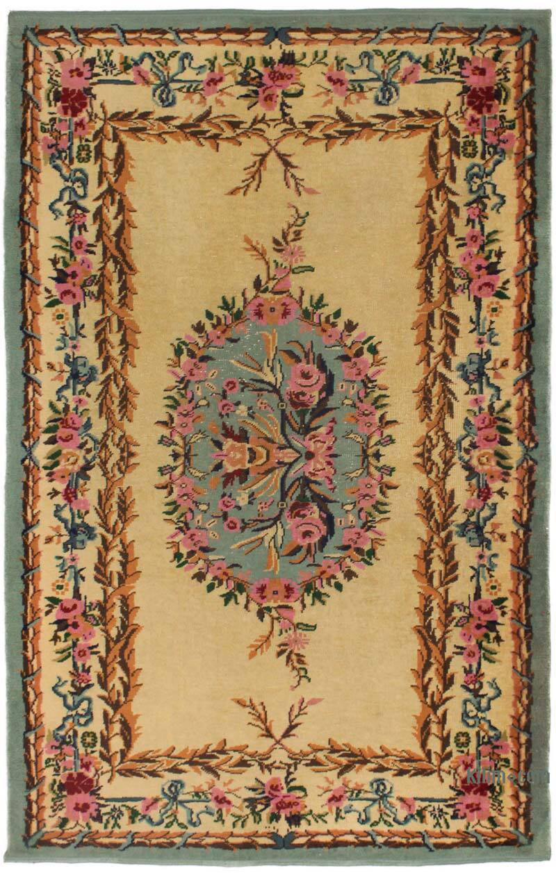 Alfombra Vintage Turca Anudada a Mano - 125 cm x 205 cm - K0076921