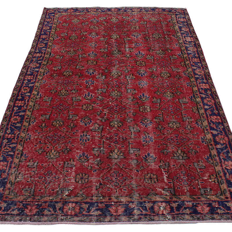 Vintage Turkish Hand-Knotted Rug - 3' 9" x 7'  (45" x 84") - K0076922
