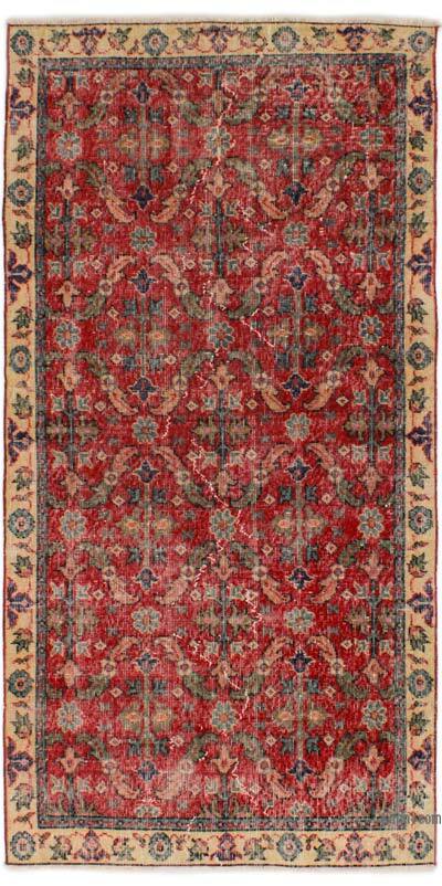 Vintage Turkish Hand-Knotted Rug - 3' 1" x 6' 4" (37" x 76")