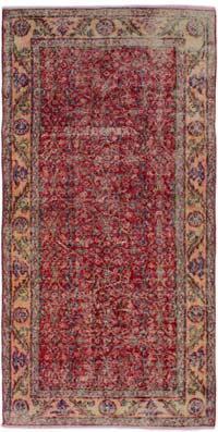Alfombra Vintage Turca Anudada a Mano - 96 cm x 192 cm