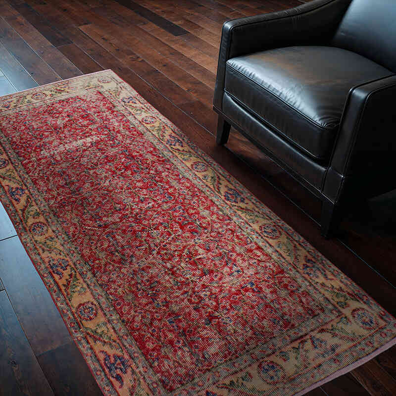 El Dokuma Vintage Halı - 96 cm x 192 cm - K0076927