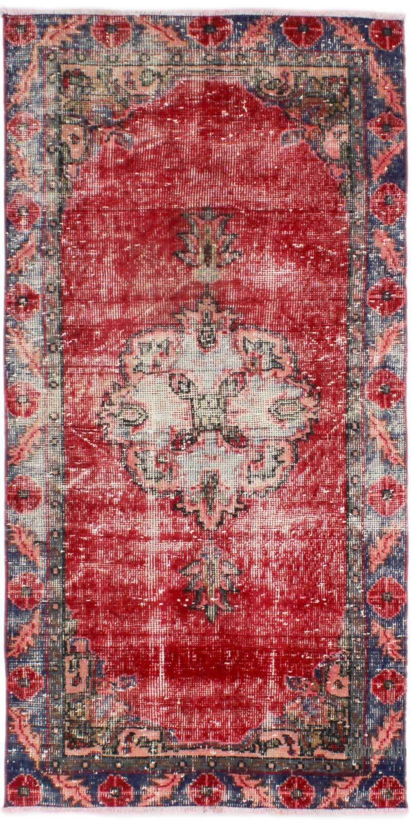 Alfombra Vintage Turca Anudada a Mano - 82 cm x 167 cm - K0076930