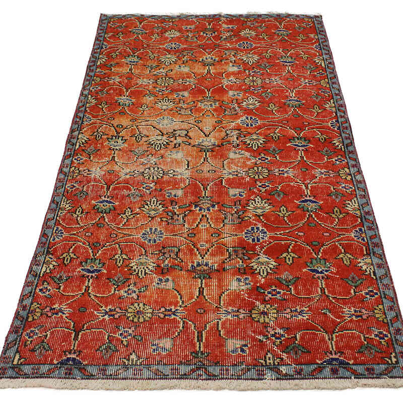 Vintage Turkish Hand-Knotted Rug - 3'  x 6'  (36" x 72") - K0076931