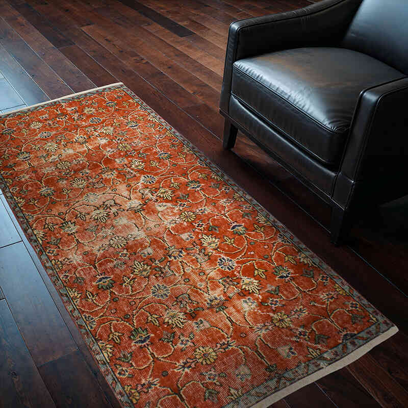 Vintage Turkish Hand-Knotted Rug - 3'  x 6'  (36" x 72") - K0076931