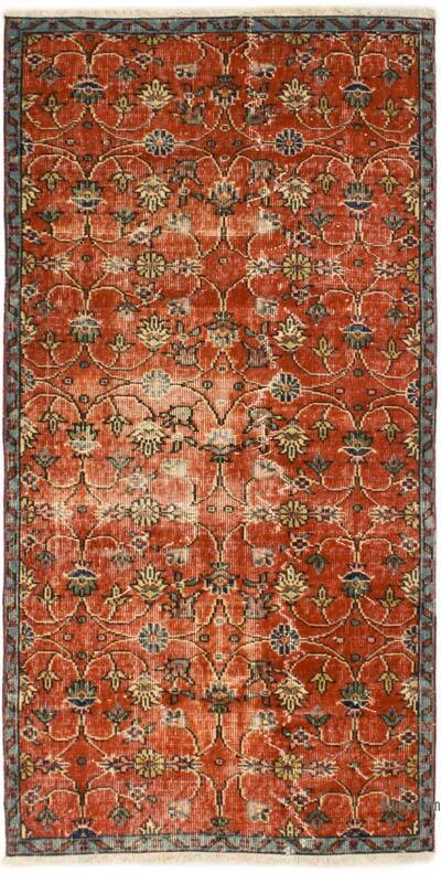 El Dokuma Vintage Halı - 92 cm x 182 cm