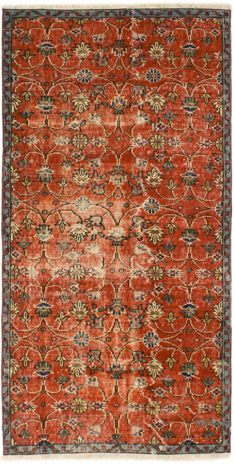 Vintage Turkish Hand-Knotted Rug - 3'  x 6'  (36" x 72") - K0076931