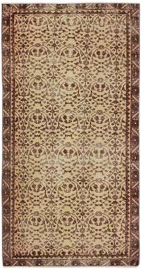 Alfombra Vintage Turca Anudada a Mano - 101 cm x 198 cm
