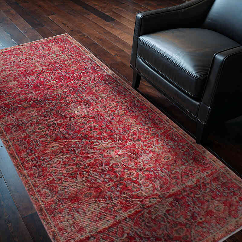 Alfombra Vintage Turca Anudada a Mano - 112 cm x 220 cm - K0076936