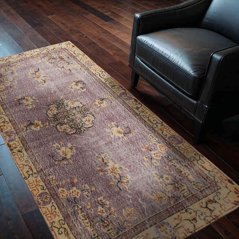 Vintage Turkish Hand-Knotted Rug - 3' 7" x 6' 8" (43" x 80") - K0076937