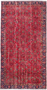 El Dokuma Vintage Halı - 116 cm x 222 cm