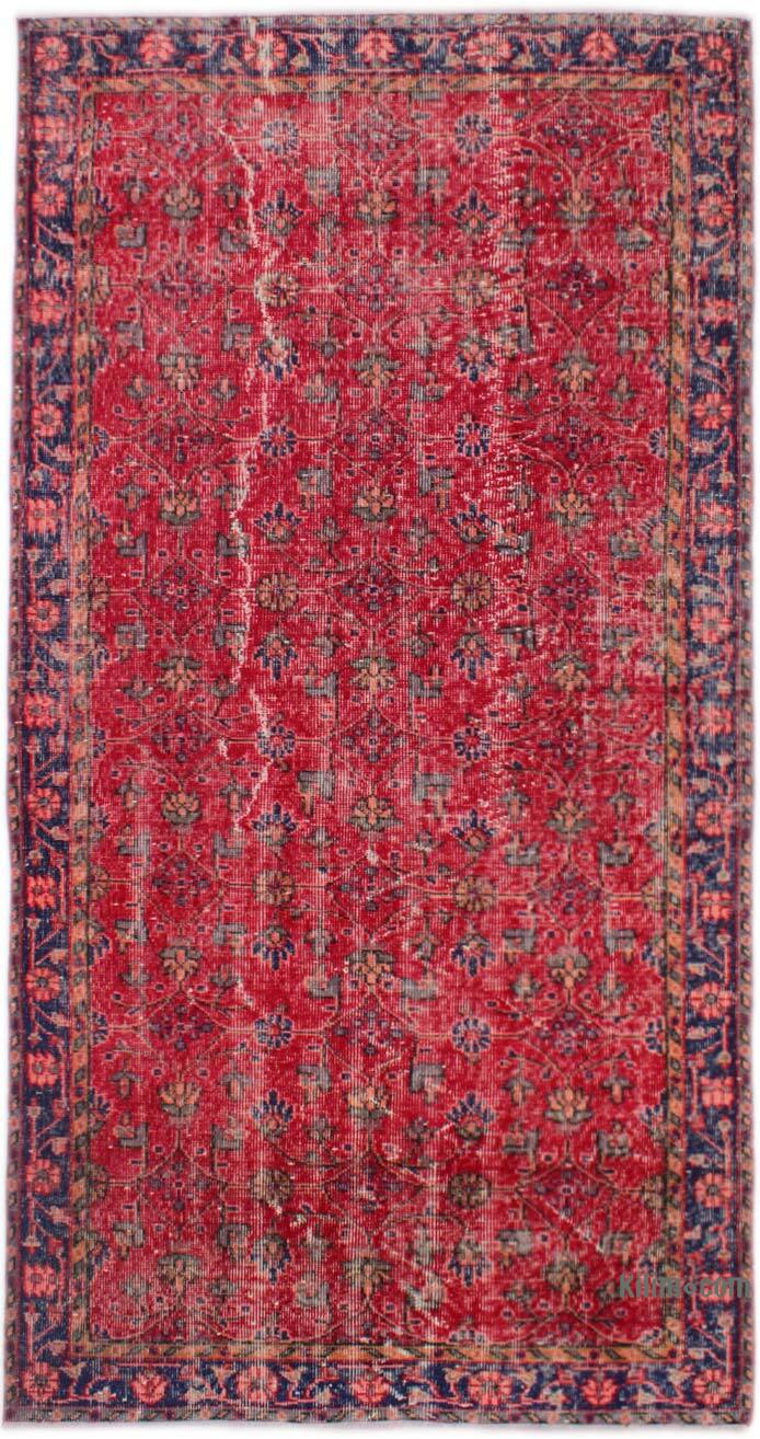 El Dokuma Vintage Halı - 116 cm x 222 cm - K0076939