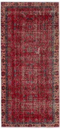 Alfombra Vintage Turca Anudada a Mano - 87 cm x 183 cm