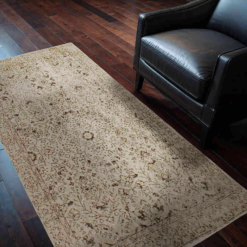 Alfombra Vintage Turca Anudada a Mano - 111 cm x 205 cm - K0076941