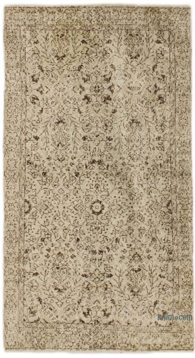 Alfombra Vintage Turca Anudada a Mano - 111 cm x 205 cm - K0076941