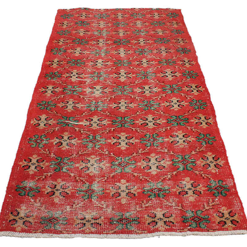 Alfombra Vintage Turca Anudada a Mano - 90 cm x 198 cm - K0076942