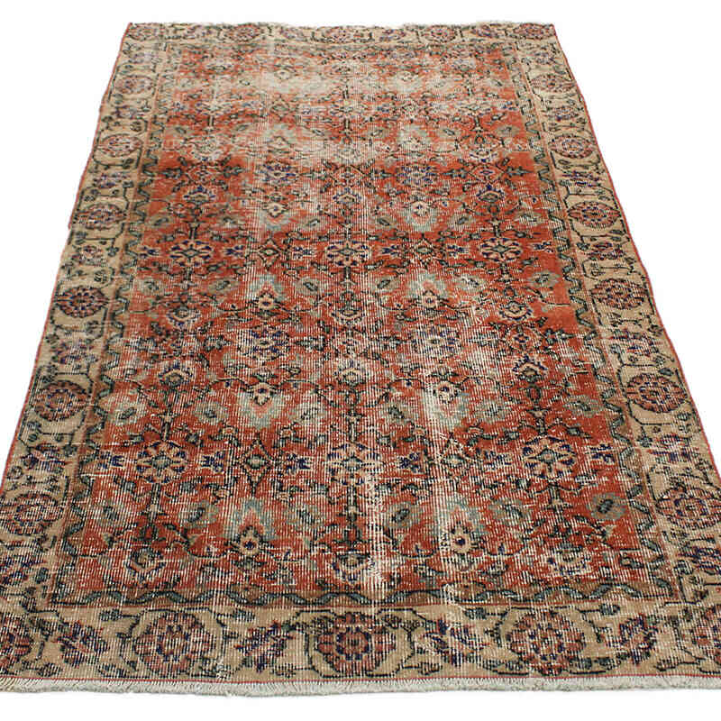 El Dokuma Vintage Halı - 106 cm x 198 cm - K0076951