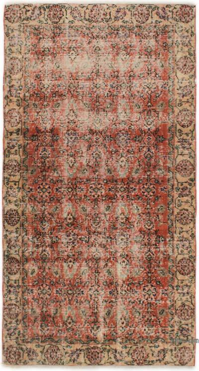 Alfombra Vintage Turca Anudada a Mano - 106 cm x 198 cm