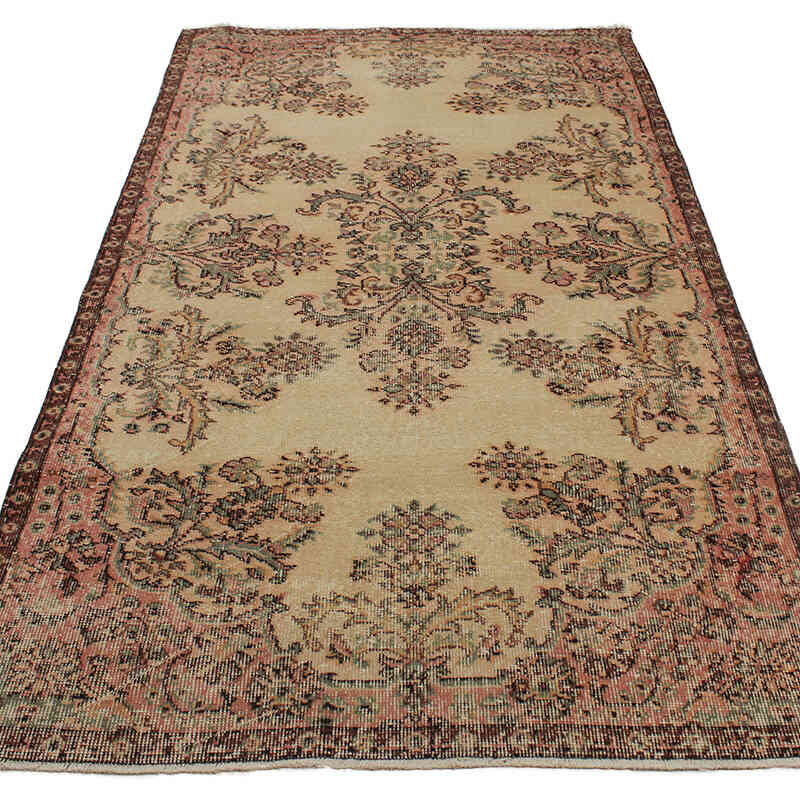 El Dokuma Vintage Halı - 118 cm x 218 cm - K0076956
