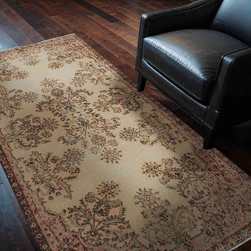 El Dokuma Vintage Halı - 118 cm x 218 cm - K0076956