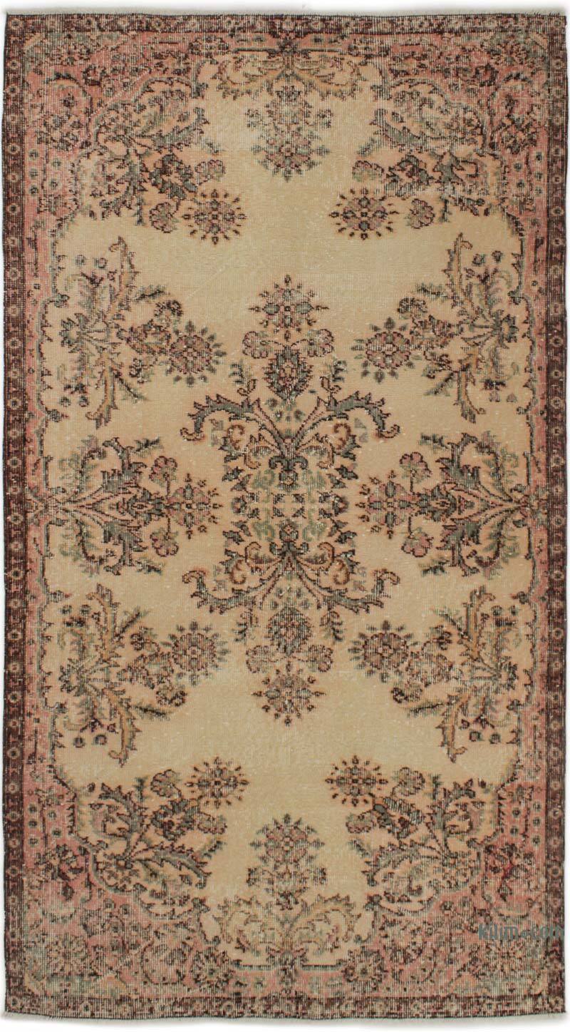 El Dokuma Vintage Halı - 118 cm x 218 cm - K0076956