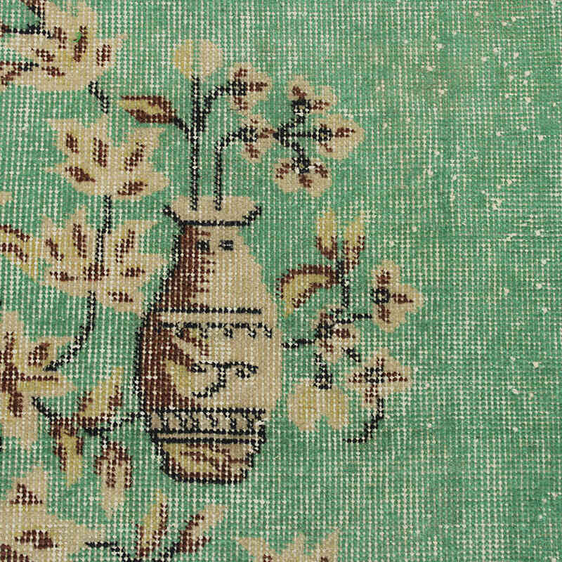 Alfombra Vintage Turca Anudada a Mano - 112 cm x 200 cm - K0076957