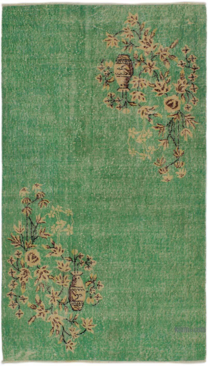 Alfombra Vintage Turca Anudada a Mano - 112 cm x 200 cm - K0076957
