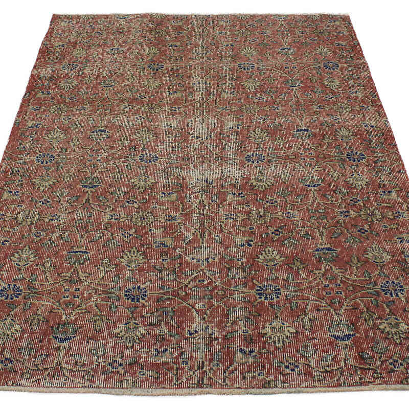 Alfombra Vintage Turca Anudada a Mano - 113 cm x 185 cm - K0076962