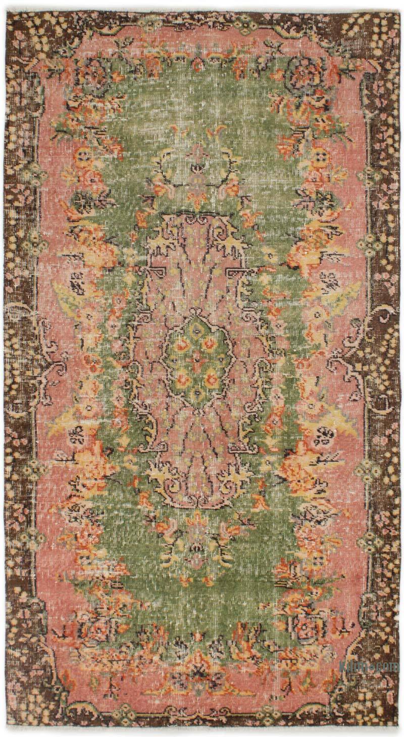 Alfombra Vintage Turca Anudada a Mano - 113 cm x 205 cm - K0076964