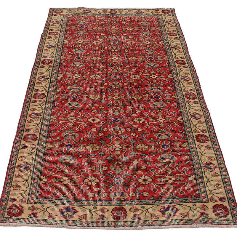 Vintage Turkish Hand-Knotted Rug - 3' 1" x 6' 8" (37" x 80") - K0076965