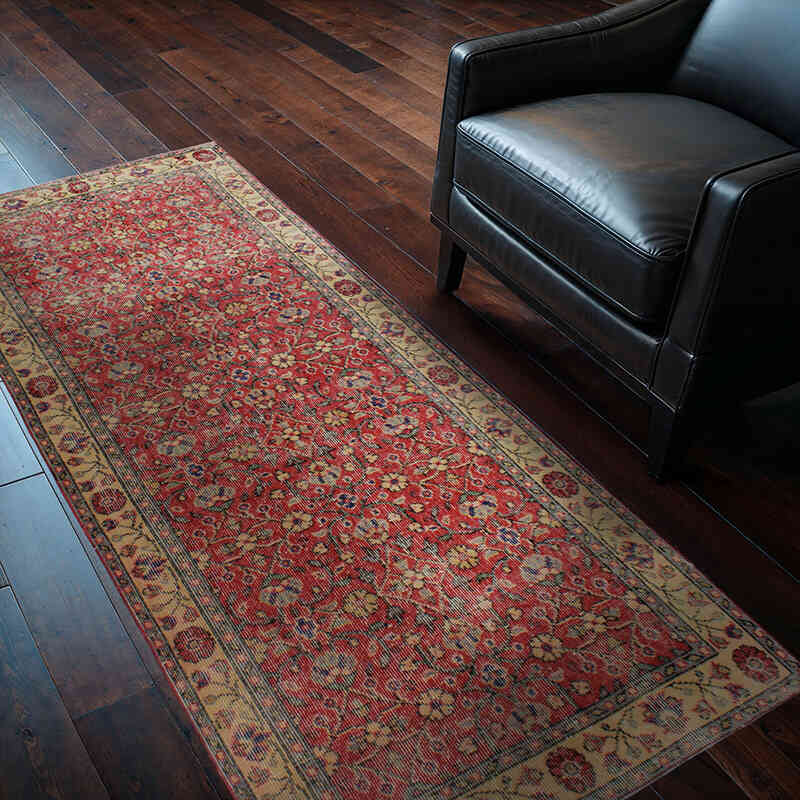 Vintage Turkish Hand-Knotted Rug - 3' 1" x 6' 8" (37" x 80") - K0076965