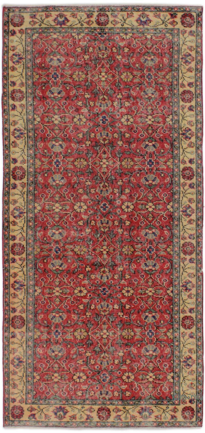 Vintage Turkish Hand-Knotted Rug - 3' 1" x 6' 8" (37" x 80") - K0076965