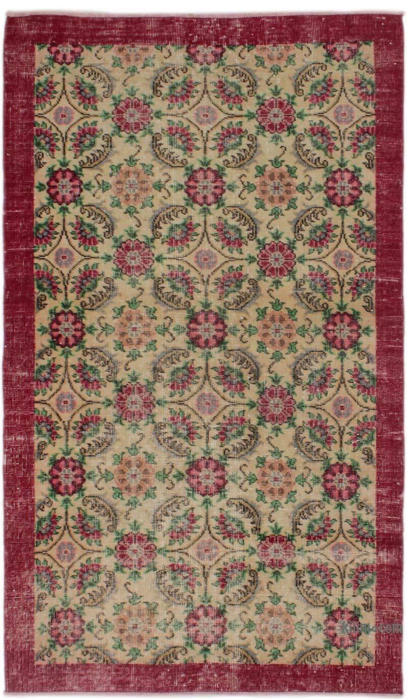 Alfombra Vintage Turca Anudada a Mano - 115 cm x 197 cm - K0076966